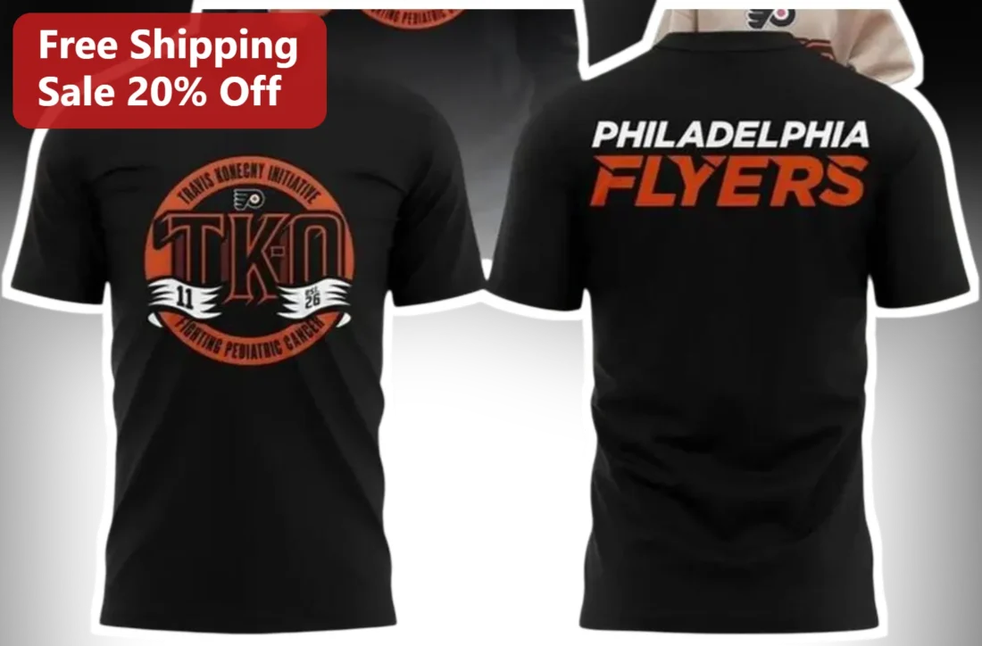 Travis Konecny TK-O Cancer Initiative Philadelphia Flyers Tee available at our Miami, Florida warehouse