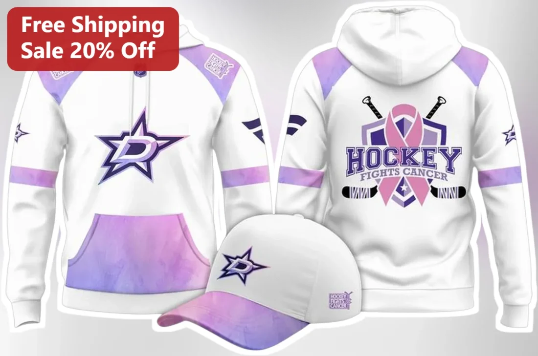 Hockey Fights Cancer Hoodie NHL Awareness Pullover with Pink Ribbon Design available at our Miami, Florida warehouse