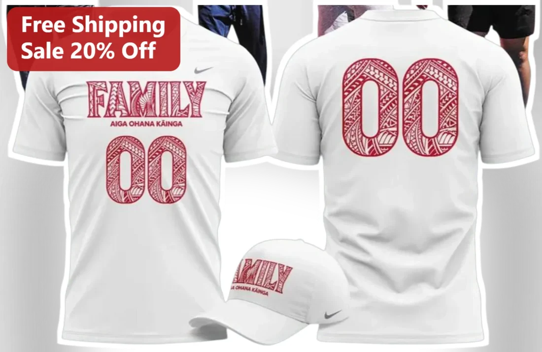 Family Aiga Ohana Kāinga Tee Pacific Islander Cultural Pride Tribal Pattern Shirt available at our Miami, Florida warehouse