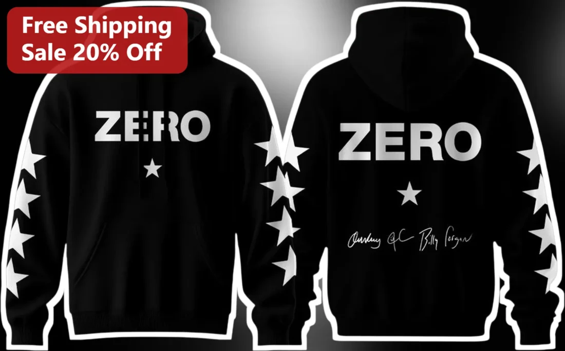 ZERO Billy Morgan Signature Pullover Hoodie Black Star Sleeve Motocross FMX Apparel available at our Miami, Florida warehouse