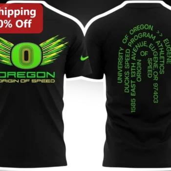 Oregon Origin of Speed University of Oregon Ducks Tee available at our Miami, Florida warehouse