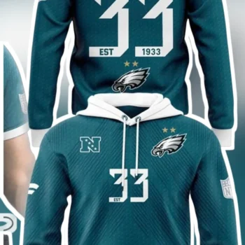 Philadelphia Eagles EST 19 Hoodie Retro Jersey Style NFL Fan Apparel available at our Miami, Florida warehouse