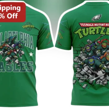 Philadelphia Eagles Teenage Mutant Ninja Turtles Graphic Tee NFL Fan Gear Gift available at our Miami, Florida warehouse