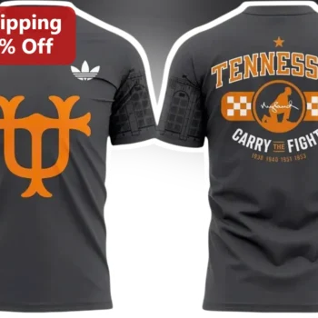 Tennessee Carry The Fight Tee General Neyland Signature College Football Fan Gear available at our Miami, Florida warehouse