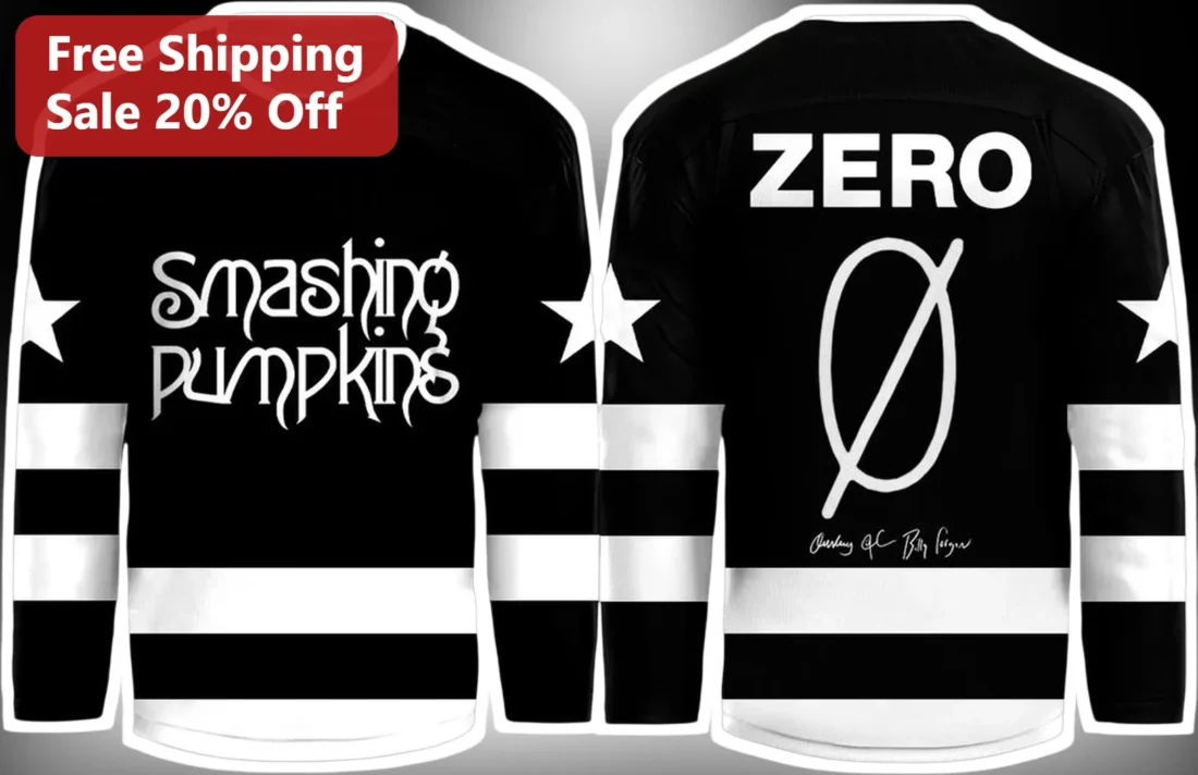 Smashing Pumpkins Zero Jersey Billy Corgan Signature 90s Alternative Rock Band Merch available at our Miami, Florida warehouse