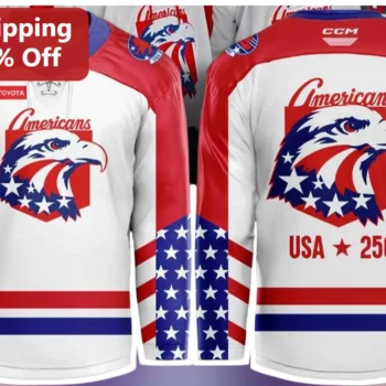 USA Hockey Jersey America 250th Anniversary Semiquincentennial Patriotic Ice Hockey Gear available at our Miami, Florida warehouse