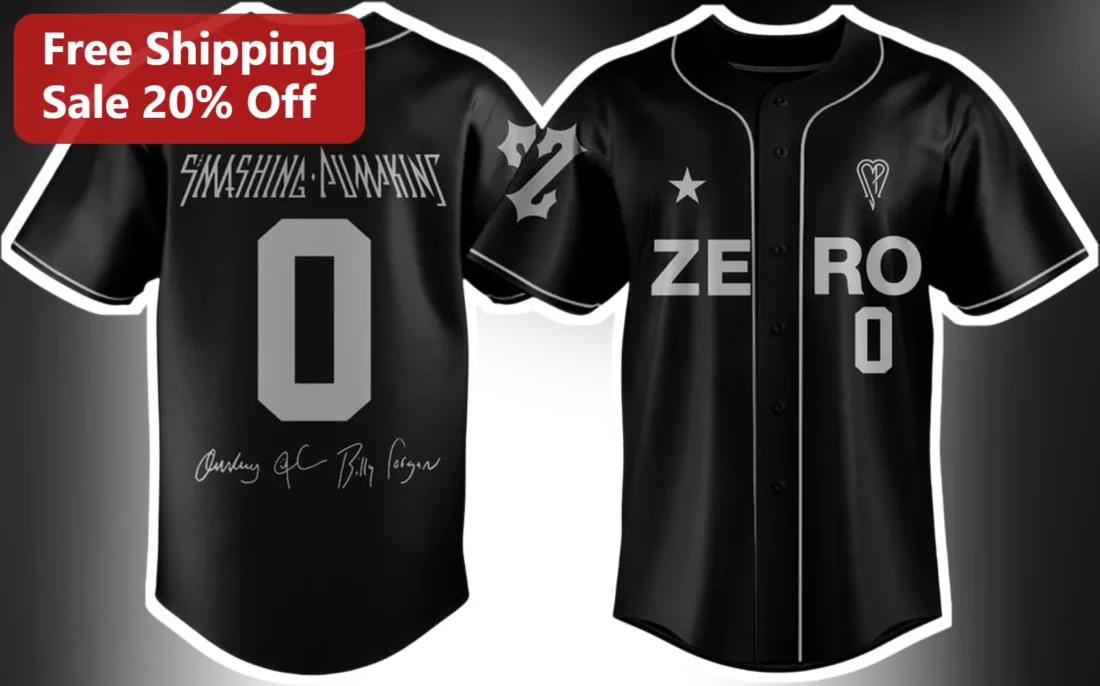 Smashing Pumpkins Zero Jersey Billy Corgan Signature Vintage 90s Alternative Rock Band Merch available at our Miami, Florida warehouse