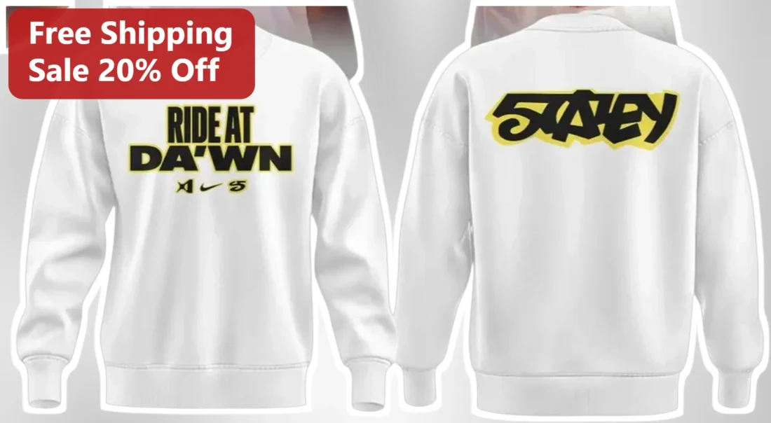 Ride At Dawn Staey Sweatshirt Streetwear Graffiti Crewneck available at our Miami, Florida warehouse