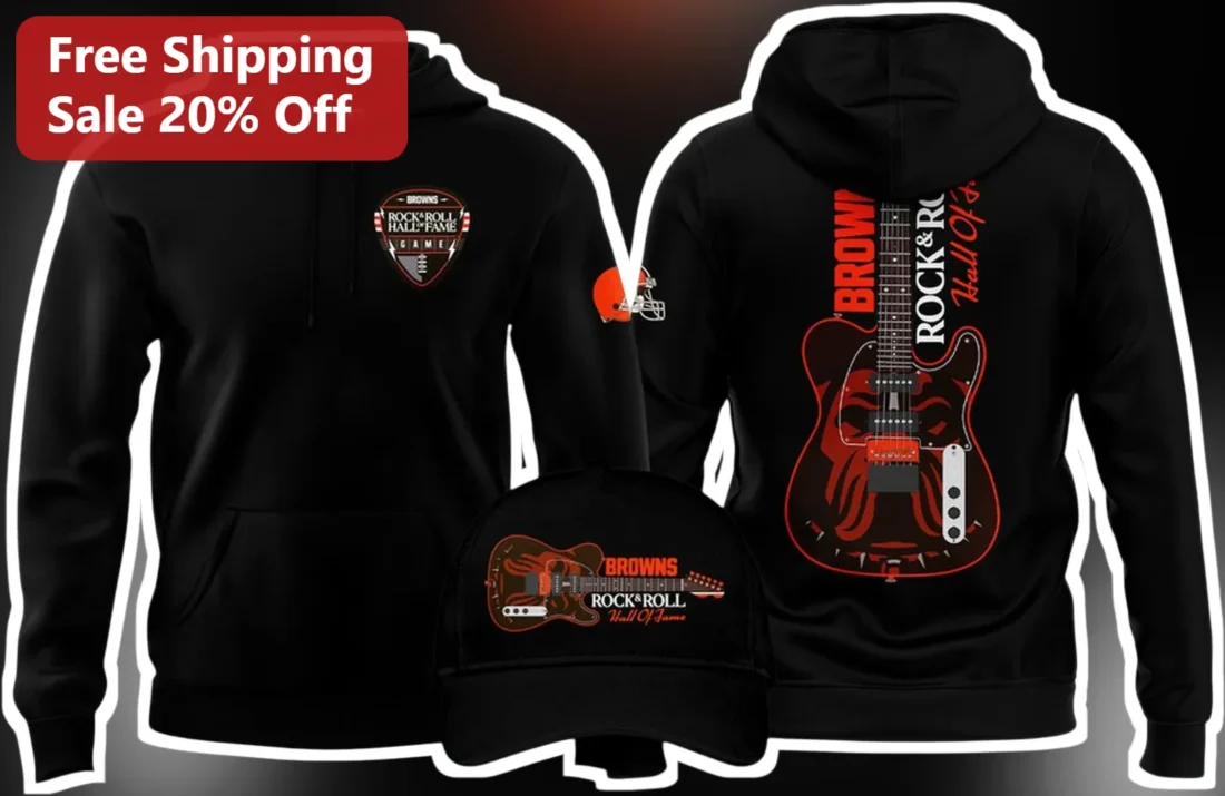 Cleveland Browns Rock Roll Hall of Fame Hoodie available at our Miami, Florida warehouse